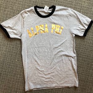 Alpha Phi Gold Ringer Tee
